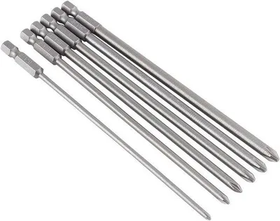 Produktbild von Torx-Schraubendreher-Bits-Satz 150mm mit magnetischem Schraubendreher - PH1 PH2