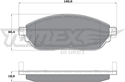 Produktbild von TOMEX brakes Bremsbeläge Satz Vorne Bremsklötze für RENAULT Trafic III Kastenwagen (FG) TX 17-04