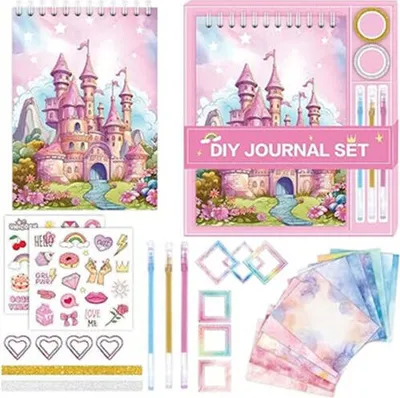 Produktbild von Geschenk mädchen 6 7 8 9 10 11 12 13 jahre, DIY scrapbook set für kinder, DIY Bastelset Mädchen, Kreativset Weihnachten Geschenk Schulanfang Geschenke,Stil A