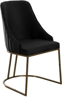 Produktbild von Gruppe Stühle Küchenstühle Esszimmerstühle Schwarz 6tlg Modern Stoff