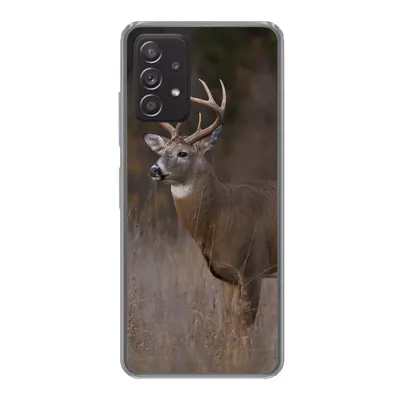 Produktbild von MuchoWow® Handyhülle Schutzhülle Hülle für Samsung Galaxy A33 5G Herbst - Hirsche - Gras - Natur - Tiere Silikon Softcase Handy Hülle - Kartenhalter