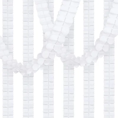 Papier-Kleeblattslingers, Weiß, 6 Stück, 3 m, Partydeko
