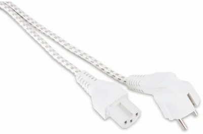 Image de goobay Câble pour appareils chauds, 120 °C, 2 m, blanc