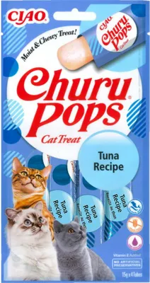 Produktbild von CIAO Churu Pops Tuna Recipe, Leckerli, Katze, Adult, Thunfisch, 15 g, Gluten-frei