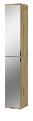 Produktbild von Schuhschrank "Line-Up" Eiche Flurschrank mit Spiegel 30 x 193 cm