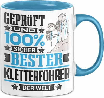 Produktbild von Kletterführer Geschenk Lustiger Spruch für Kletterführer Geschenkidee Bester Kletterführer Der Welt (Blau)