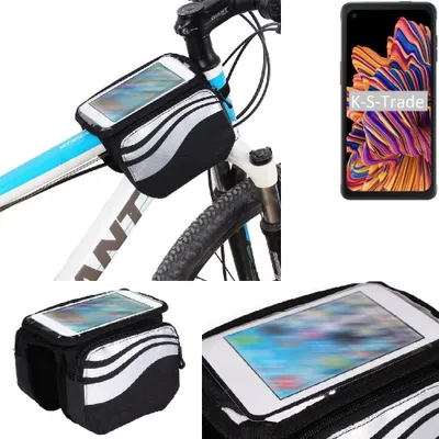 Produktbild von K-S-Trade Rahmentasche Fahrrad-Halterung kompatibel mit Samsung Galaxy XCover Pro Rahmenhalterung Fahrrad Handyhalterung Fahrradtasche Handy