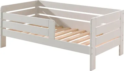 Obrázek produktu pro FURNLUX Dětská jednolůžková postel Toddler White 70x140cm / Hlavní barva: bílá / Rozměry: 76 x 144 x 56 cm