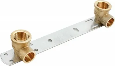 Obrázok produktu pre Aqbau® montážna jednotka nástenný kotúč stropný držiak spájkovacie kovanie 1/2" x 15 mm / vzdialenosť 150 mm