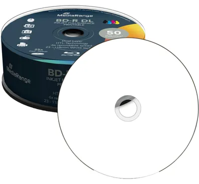 Image de MediaRange BD-R Dual Layer 50GB 6x entièrement imprimable 25erCakeB