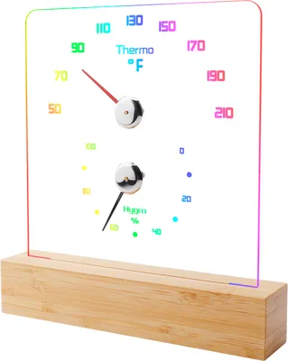 Obrázok produktu pre INF RGB teplomer do sauny – presné údaje o teplote a vlhkosti
