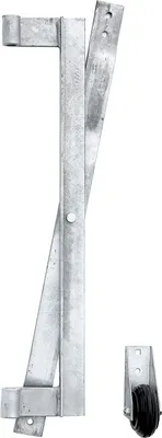 Image de Alberts 213732 Ferrure de porte relevable, pour terrains irréguliers, galvanisée à chaud, 700 mm