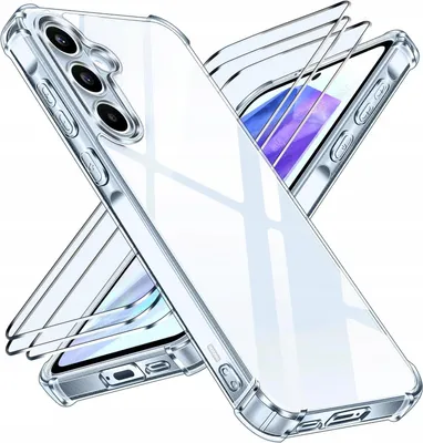 Image de Étui de protection noir anti-choc pour Samsung A55 5G + 3 verres de protection