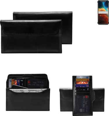 Produktbild von K-S-Trade Handy Hülle kompatibel mit Blackview BV9600 Schutz Hülle Tasche Schutz Case Handytasche Kunstleder schwarz, 1x