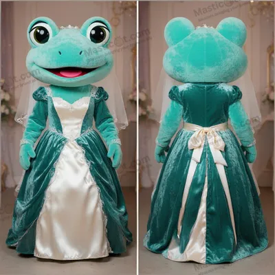 Produktbild von Türkisfarbener MASTICOT Frosch-Maskottchen für Hochzeiten