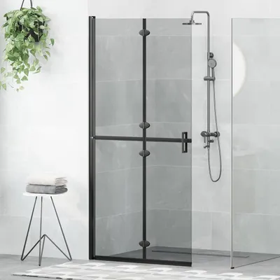 Produktbild von Möbel Walk-In Duschwand Schwarz 90 x 6.5 x 190 cm - Duschabtrennungen &48026