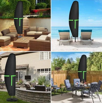 Productafbeelding van Famanu beschermhoes voor parasols, 600D - Met stang voor eenvoudige installatie