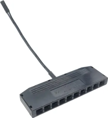 Produktbild von kalb | 10fach Adapter LED Mini schwarz, 10cm Anschlußkabel