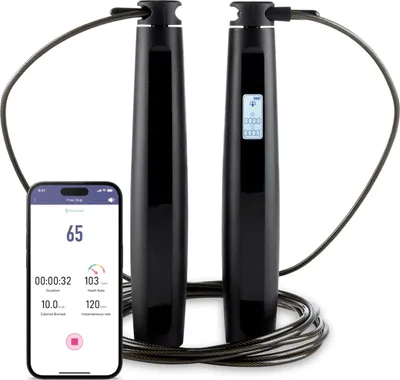 Produktbild von Bluetooth Springseil mit LCD und App, 4 Modi, verstellbar, USB-C, Smart Jump Rope, HIIT Training