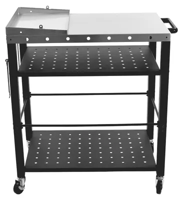 Immagine prodotto di Carrello di servizio, 3 ripiani, facile da spostare, nero