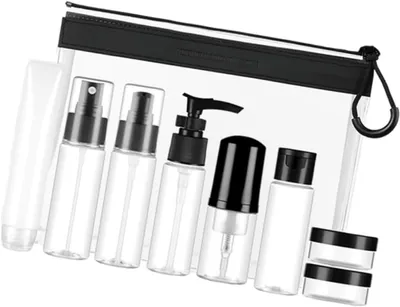 Produktbild von Pumpflaschen 9 Stück 50ml Kunststoff für Reise und Zuhause