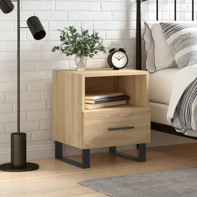 Produktbild von The Living Store Nachttisch Sonoma-Eiche 40x35x47,5 cm Holzwerkstoff