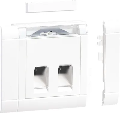 Image de HAGER GSETDM1029016 Geräteeinbauset 2-fach RJ45 (GSETDM1029016)