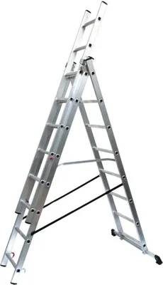 Produktbild von SZ Metall Schiebeleiter alu 3x 8 Sprossen, H: 489,0 cm