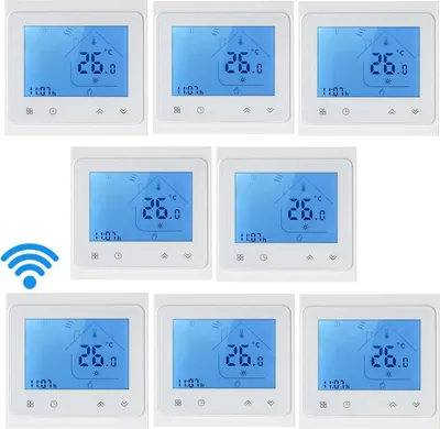 Produktbild von 8X Smart WIFI Thermostat Digital LCD Raumthermostat für Elektroheizung Fußbodenheizung Temperaturregler Sprachsteuerungsfunktion Programmierbare Wandthermostat