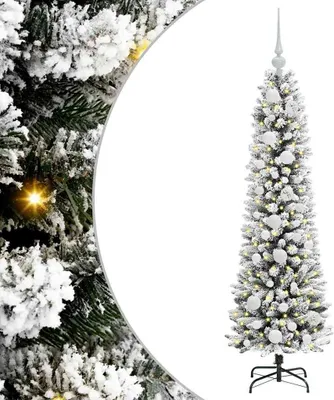 Produktbild von vidaXL Künstlicher Weihnachtsbaum mit 150 LEDs mit Ständer Weiß 120 cm
