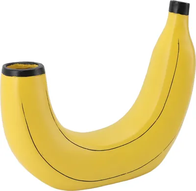 Imagen del producto de Adorno moderno e innovador para jarra con forma de plátano, ideal para decorar el hogar, el dormitorio, la oficina, el escritorio o cualquier espacio rústico. Fabricado en resina, con un estilo elegante