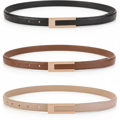 Imagen del producto de InAndOutdoorMatch - Cinturón de cuero - Ajustable - Disponible en tres colores, Imagen generada por IA