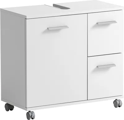 Produktbild von Waschbeckenunterschrank 65 cm breit in weiß matt, 2 Schubladen - PROVIDENCE-80