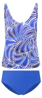 Zdjęcie produktu dla Strój kąpielowy jednoczęściowy typu tankini Susa, kolor niebieski w wzór, rozmiar 46/A