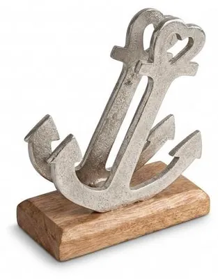 Produktbild von Serviettenhalter Anchor - Anker silber für alle Serviettengrößen, aus Holz, 15,5x17cm Ambiente Serviettenhalter