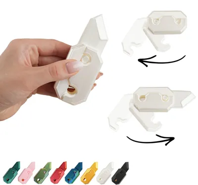 Image de Fidget toy Gravity 7 cm, gadget EDC pliable snap-action, imprimé en 3D – Blanc