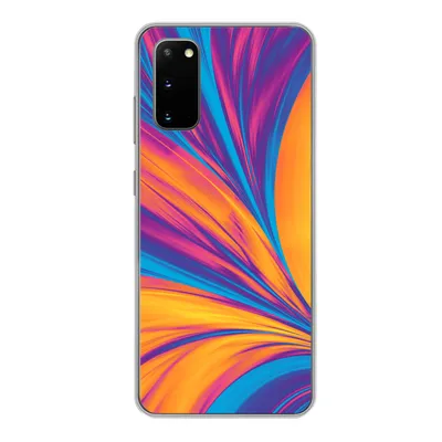 Produktbild von MuchoWow® Handyhülle Schutzhülle Hülle für Samsung Galaxy S20 Federn - Regenbogen - Neon - Abstrakt Silikon Softcase Handy Hülle - Bild