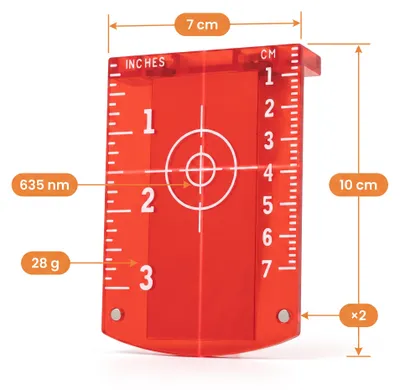 Produktbild von Zielscheiben-Set für Kreuzlinienlaser, 6 Stück, magnetisch, Laserzieltafel, KI-generiertes Bild
