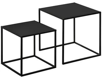 Obrázek produktu pro Sada skříněk, 2 kusy | Barva: Černá | Rozměry: 40x40x40 / 35x35x35 cm
