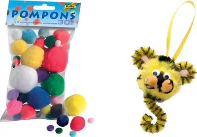 Produktbild von Folia Pompons mehrfarbig
