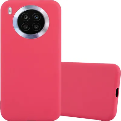Produktbild von Cadorabo Hülle für Honor 50 LITE Schutzhülle in Rot Handyhülle TPU Silikon Etui Case Cover