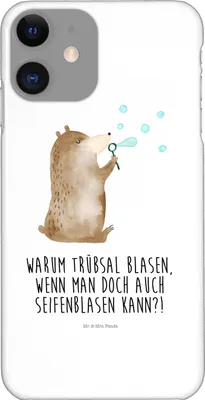 Produktbild von Mr. & Mrs. Panda Iphone 11 Handyhülle Bär Seifenblasen - Weiß - Geschenk, Cover, Teddybär, Lustig Sein Glücklich Traurig Happy, Hülle, Pro, Handy Schutzhülle
