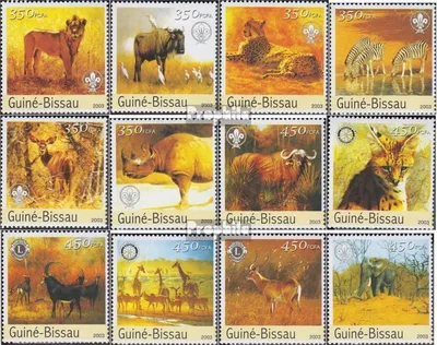 Produktbild von Briefmarken Guinea-Bissau 2003 Mi 2438-2449 (kompl.Ausg.) postfrisch Tiere Afrikas