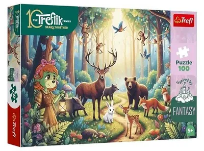 Productafbeelding van Puzzel 100: Dieren uit het magische bos, TREFL