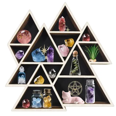Berg-Regal aus Holz, 28,1×30 cm, Wandmontage, mehrstufig