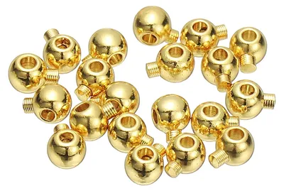 Quetschperlen 20 Stück, 3,2 mm, Kupfer, goldfarben, für Schmuck