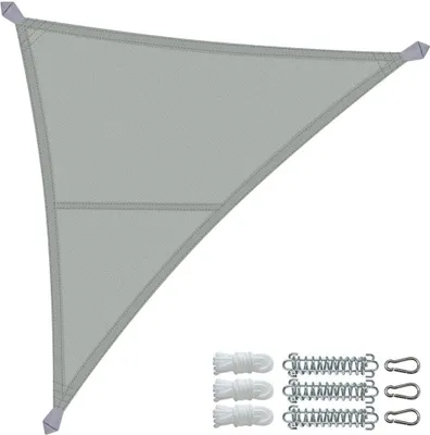 Produktbild von VOUNOT® Wasserdicht Sonnensegel Dreieckig mit Befestigung Set, 3x3x3m, Anthrazit