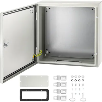 Immagine prodotto di VEVOR Scatola in acciaio NEMA, 20 x 20 x 6" Scatola per interruttori in acciaio NEMA 4X, IP66 impermeabile e antipolvere, scatola di connessione elettrica per uso esterno/interno, con piastra di montaggio