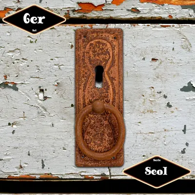 Produktbild von Schubladengriff,Serie "Seol",6er Pack  | Eisen rostig | H9,8xB3,5cm