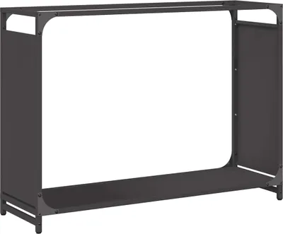 Produktbild von vidaXL Brennholzregal Schwarz 90x28x65 cm Kaltgewalzter Stahl